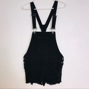Empyre Taryn black distressed short overalls 5.
